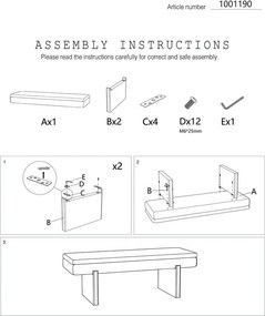 Krémszínű párnázott pad Jappo – White Label