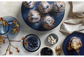 Fekete-kék kőedény desszertes tányér ø 21 cm Gastro Dark Blue/Black – Bitz