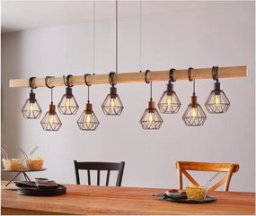 Eglo 43134 - TOWNSHEND függeszték 9xE27/60W/230V, kábellel