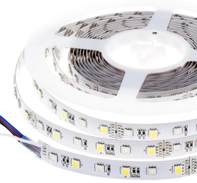 LED szalag , 5050 , 60 led/m , 14.4 W/m , RGBW , 10 mm , W = meleg fehér