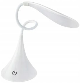 Állítható, akkumulátoros asztali lámpa, 18 LED, fehér (5013)