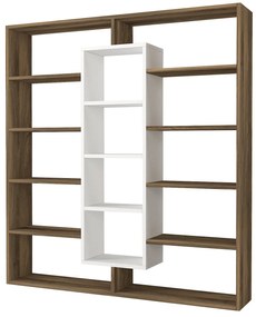 könyvespolc Ample - Walnut, White
