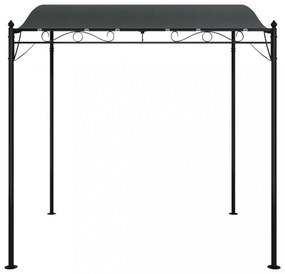 antracitszürke szövet és acél pavilon 2 x 2,3 m 180 g/m²