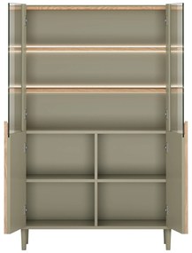 Amilio vitrin 100 cm - eukaliptusz / baltic tölgy / natúr tölgy fogantyú