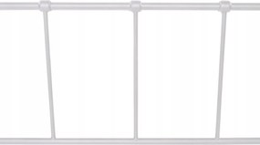 Fém ágy 90x200 cm méretben, fehér színben PABLO