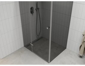 Mexen Roma zuhanykabin 100x80cm, 6mm üveg, króm profil-szürke üveg, 854-100-080-01-40
