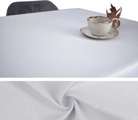 Abrosz terítő, fehér és ezüst, 120x290 cm, karácsony, karácsony este