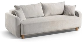 Bézs kinyitható tárolóhelyes kanapé 231 cm Elen – Micadoni