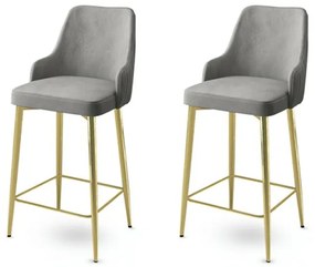 Enox Grey and Gold bárszék szett, 2 db