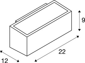 SLV 232485 BOX Modern Kültéri Fali Lámpa Antracit R7s 78mm IP44