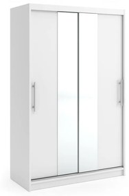 Nico II-100 szekrény tükörrel fehér színben