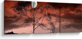 Kép - Hold megvilágítja az éjszakát (órával) (90x30 cm)