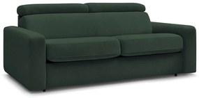 Sötétzöld kinyitható kanapé 215 cm Monaco – Bobochic Paris