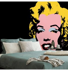 Fotótapéta pop art Marilyn Monroe fekete háttéren - 450x300 -