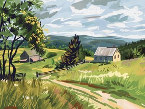 Poszter 80x60cm Buja falu