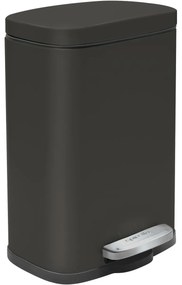 Spirella Pedálos szemetes soft-close Akira 12 l, matt fekete, 12 l