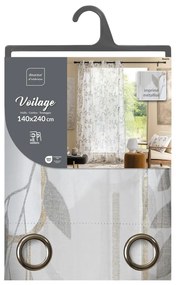 Szürke voile fényáteresztő függöny 140x240 cm Roseris – douceur d'intérieur