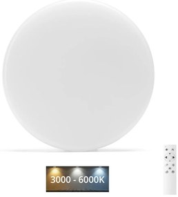 Aigostar B.V. Aigostar - LED Fürdőszobai mennyezeti lámpa LED/18W/230V 3000-6000K IP54 + távirányító AI0670