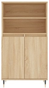 sonoma tölgyszínű szerelt fa magasszekrény 60 x 36 x 110 cm