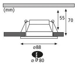 Paulmann 93402 - 3x6W LED dimm IP44 beépíthető COLE 230V lámpa szett