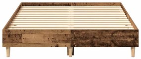 antik fa szerelt fa ágykeret matrac nélkül 135x190 cm