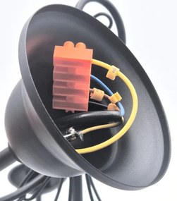 Csillár láncon DONATO 5xE14/40W/230V fekete