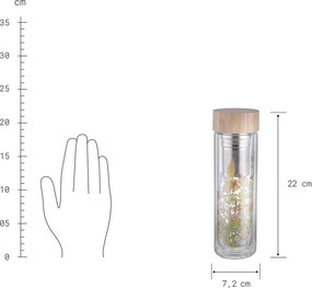 TEA TENDER teás üveg kivehető szűrővel, virágok 450 ml