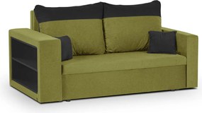 PAVEL Kétszemélyes kinyitható kanapé Zöld/fekete