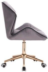 HR212K Grafit modern velúr szék arany lábbal