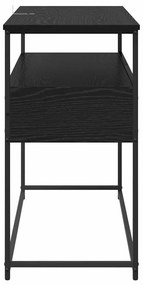 vidaXL Konzolasztal fiókkal Fekete tölgy 100 x 40 x 75 cm Faanyag