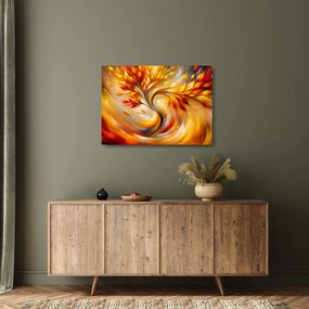 Üveg kép - Őszi fa (70x50 cm)