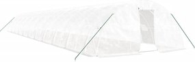 vidaXL fehér acélvázas melegház 110 m² 22 x 5 x 2,3 m