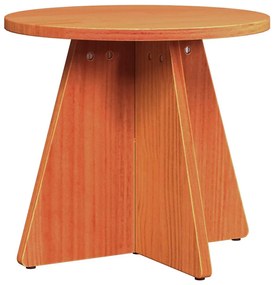 Dohányzóasztal 3 pcs Viaszbarna 49 x 49 x 30 cm Tömör fenyőfa