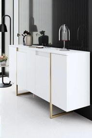 Konzolasztal Luxe - White, Gold