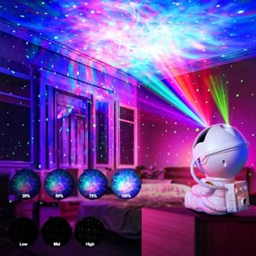 LED RGB projektor LED/5W/5V űrhajós + távirányító