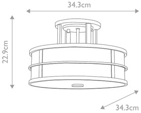 Feiss FE-FUSION-SF-PNBR - Felületre szerelhető csillár  FUSION 3xE27/40W/230V