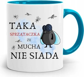 Takarítónőnek Kék Bögre Születésnapi Ajándék fényképes nyomtatással