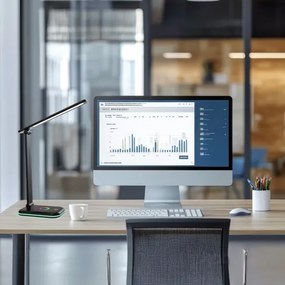 LED RGBW Dimmelhető asztali lámpa NOBLITE LED/7W/5V 3000/4000/6500K fekete