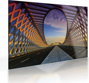 A modern hídépítészet képe (üvegen) (70x50 cm)