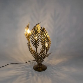 Vintage asztali lámpa, nagy arany - Botanica