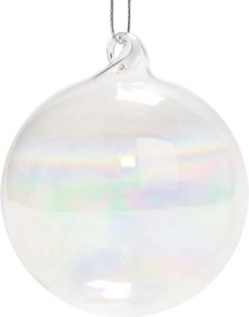 HANG ON üveggömb karácsonyfadísz átlátszó, 8 cm
