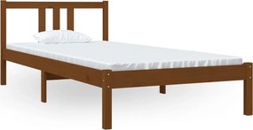 vidaXL mézbarna tömör fa ágykeret 90 x 200 cm