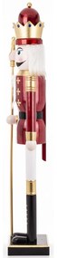 Nagy méretű karácsonyi diótörő figura fa piros 181 cm
