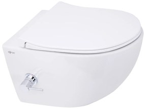 WC bidével, falra akasztható SAT Infinitio lecsapódás gátlós ülőkével, hátsó hulladék elvezetővel elvezetővel SATIF011RREXPBFC