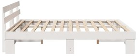 Ágykeret fejtámlával Fehér 180 x 200 cm