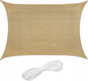 Napvitorla Téglalap alakú Kerti Teraszra 3x4m Bézs