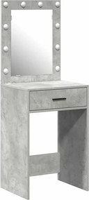 vidaXL Öltözködőasztal fiókkal Beton Szürke 50 x 41 x 135 cm Faanyag