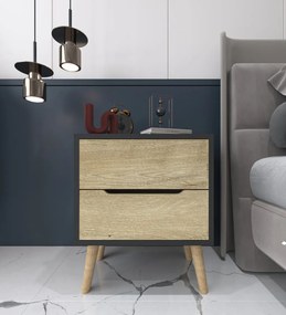 Flora - Anthracite, Sapphire Oak