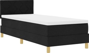 vidaXL LED Box Spring Ágy matracmal leddel Fekete 80 x 200 cm szövet