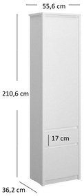Regál Ethan 2D1S (fehér). 1052919
